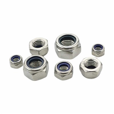 Roostevabast terasest nailon sisestatud lukustusmutter